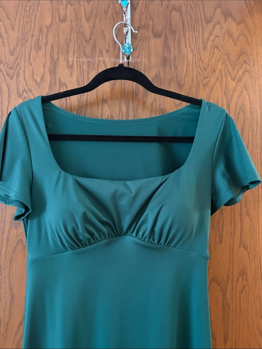 Emerald Green Fit-and-Flare Body Contour Shapeware Dress NWOT